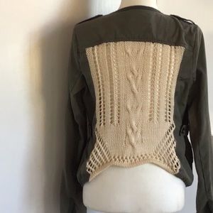 Gibson Crochet Back Utility Jacket